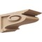 Ekena Millwork 5"W x 10"D x 5"H Wide Scroll Rough Cedar Woodgrain TimberThane Corbel, Primed Tan CORUR05X10X05SCRRCPR - alternate 1